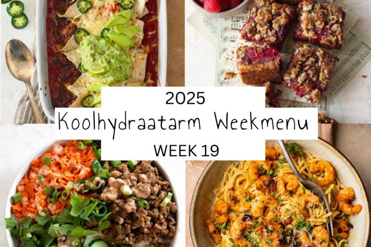 Koolhydraatarm weekmenu week 19 – 2025