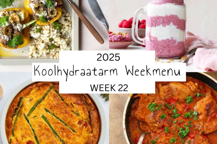 Koolhydraatarm weekmenu week 22 – 2024