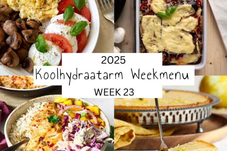 Koolhydraatarm weekmenu week 23 – 2025