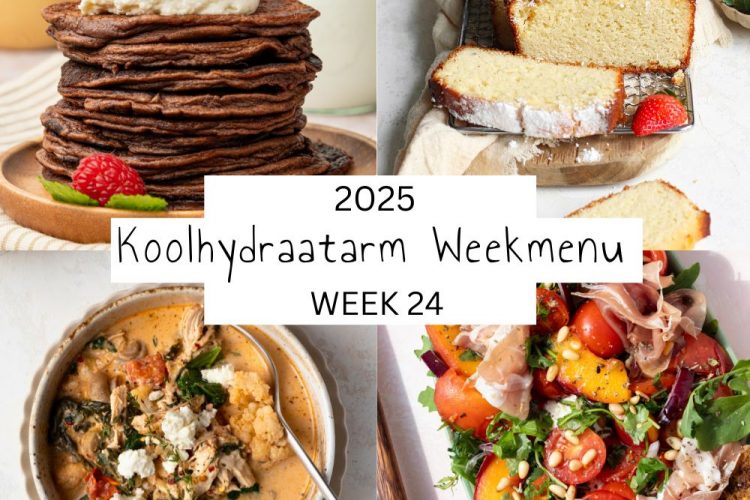 Koolhydraatarm weekmenu week 24 – 2025