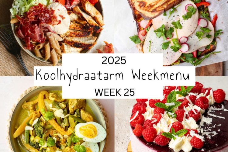 Koolhydraatarm weekmenu week 25 – 2025
