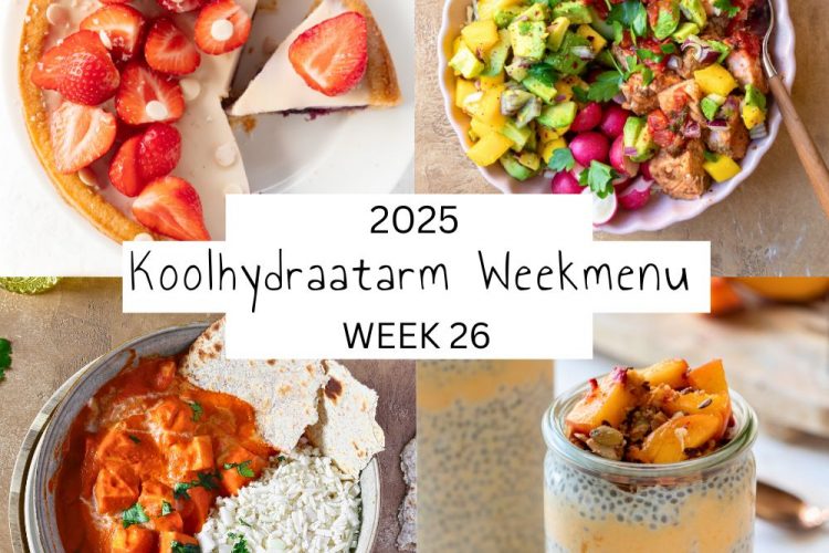 Koolhydraatarm weekmenu week 26 – 2025