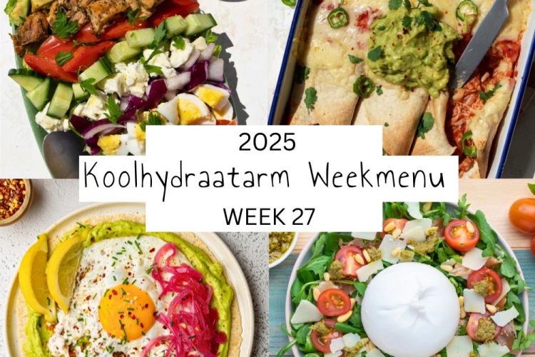 Koolhydraatarm weekmenu week 27 – 2025