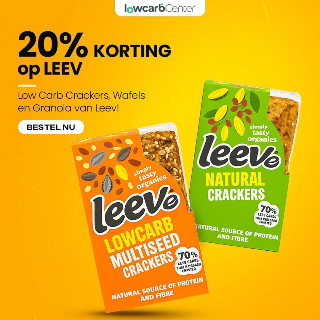 20% Korting op alles van Leev bij Lowcarbcenter