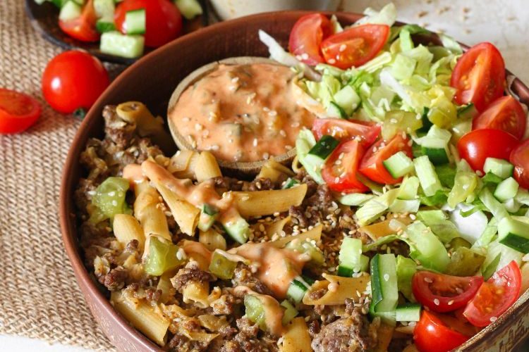 Big Mac Pasta (koolhydraatarm)