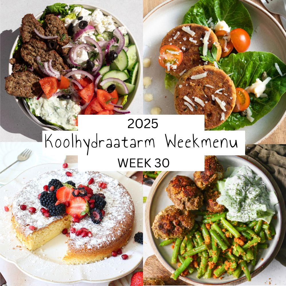 4 voorbeeldmaaltijden uit het weekmenu week 30 van Lowcarbchef