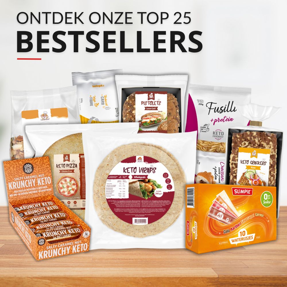 Top 25 koolhydraatarme producten van Lowcarbcenter