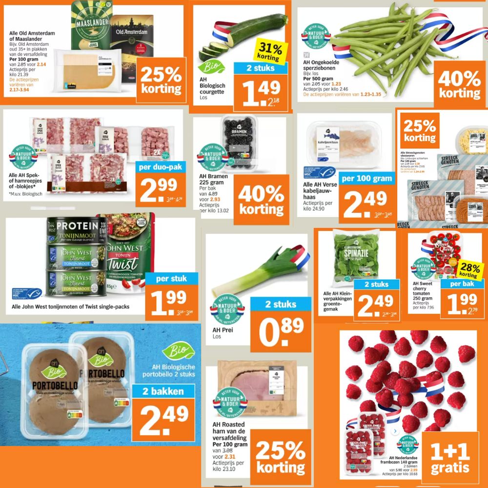 Alle koolhydraatarme producten die in week 34 in de aanbieding zijn bij Albert Heijn.