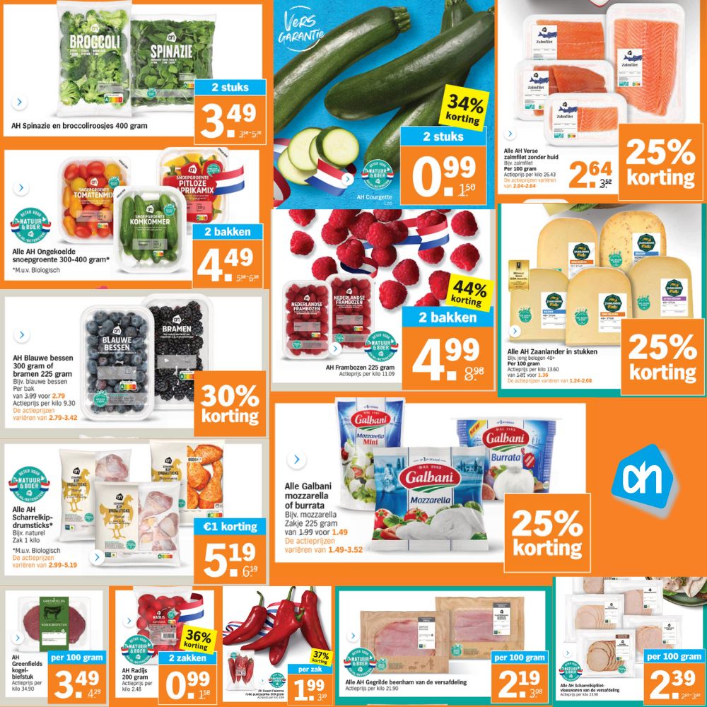 Alle koolhydraatarme producten in de aanbieding bij Albert Heijn Week 33.