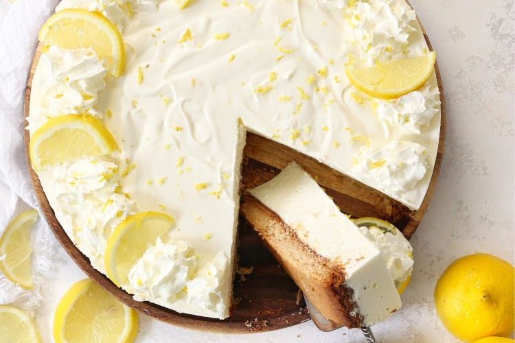 Koolhydraatarme citroen cheesecake