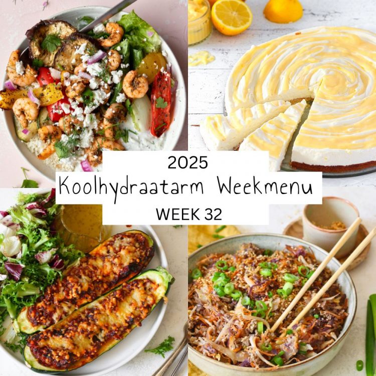 4 voorbeeldmaaltijden uit weekmenu week 32.