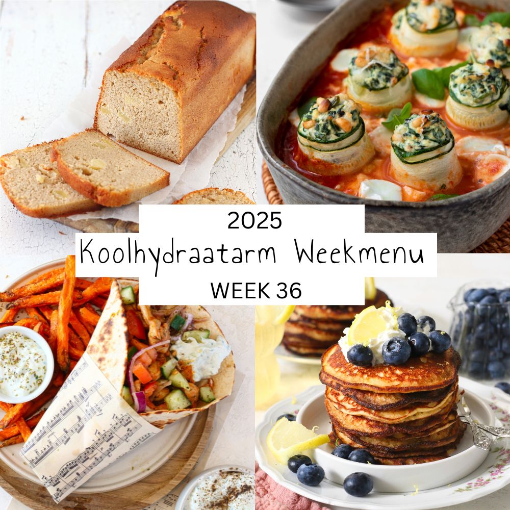 4 voorbeeldmaaltijden van het weekmenu week 36 van Lowcarbchef