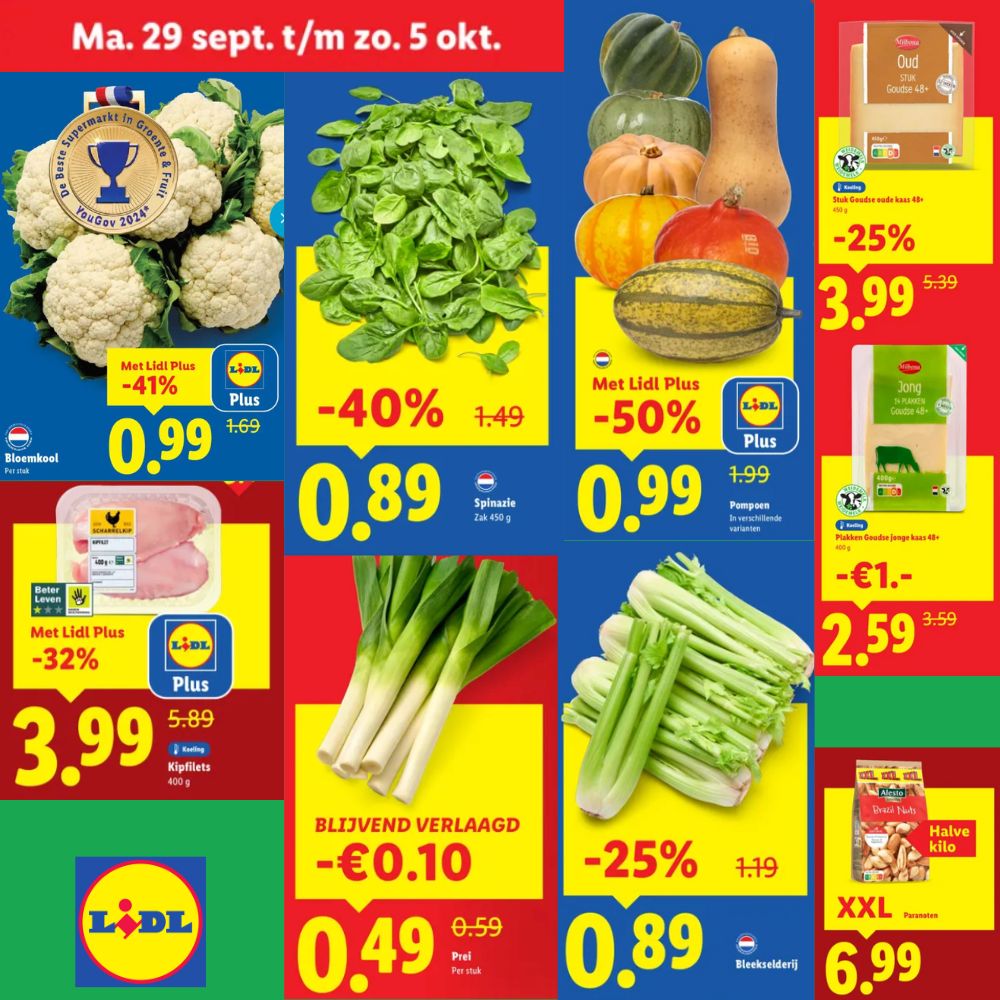 Koolhydraatarme producten in de aanbieding bij Lidl in week 40.