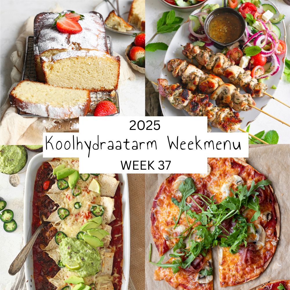 4 voorbeeldmaaltijden uit weekmenu 37 van Lowcarbchef