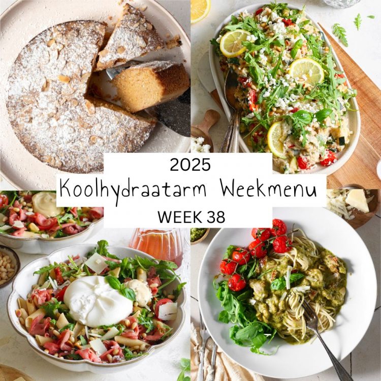 4 voorbeeldmaaltijden uit weekmenu week 38 van Lowcarbchef