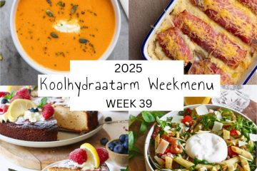 4 voorbeeldmaaltijden uit weekmenu 39 van Lowcarbchef