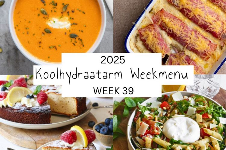 Koolhydraatarm weekmenu week 39 – 2025
