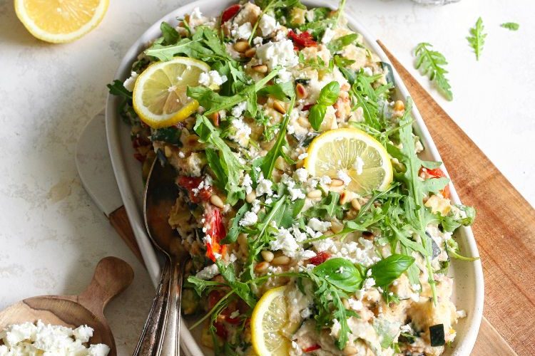 Rucolastamppot met feta