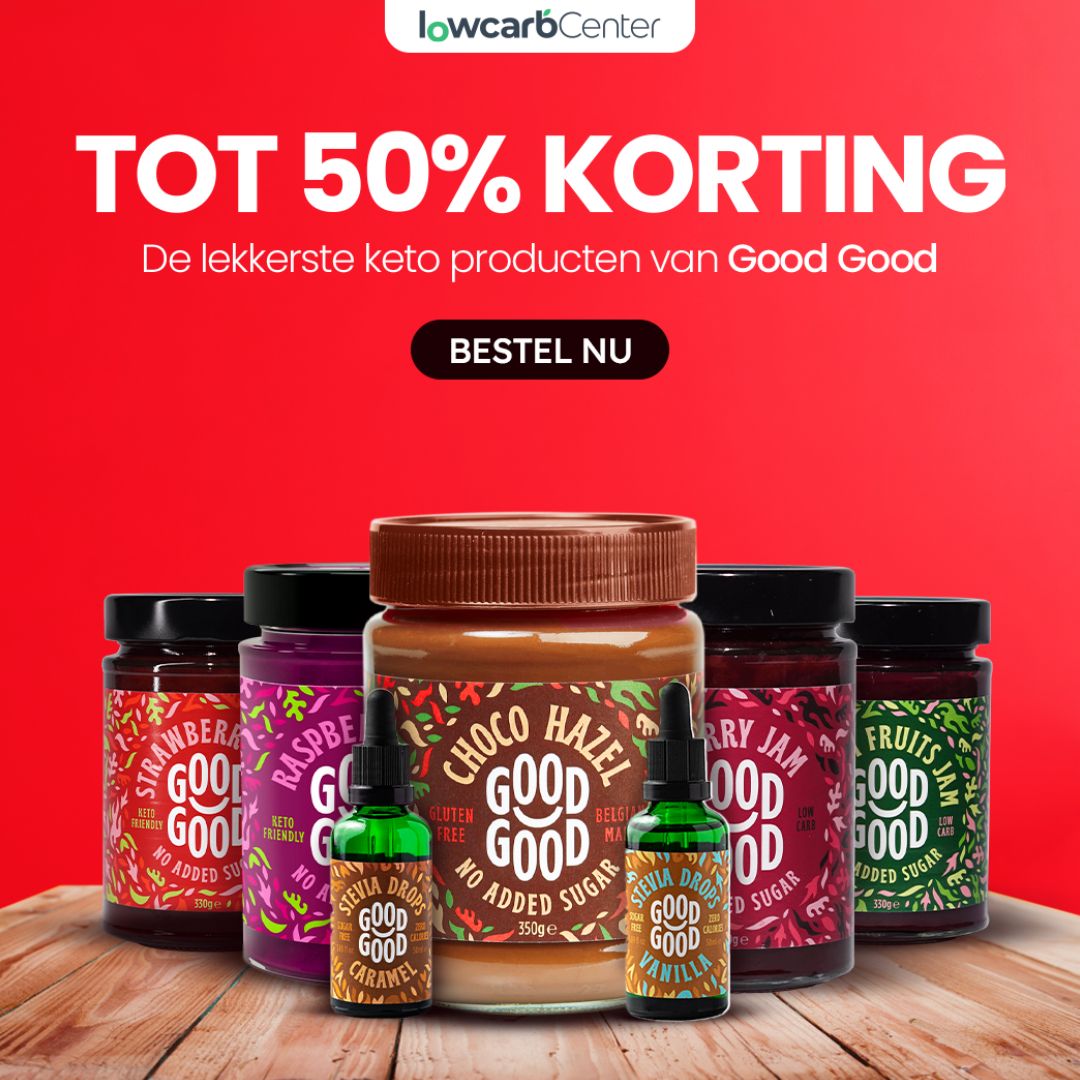 Tot 50% korting op Good Good bij Lowcarbcenter.