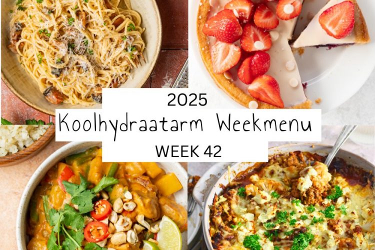 Koolhydraatarm weekmenu week 42 – 2025