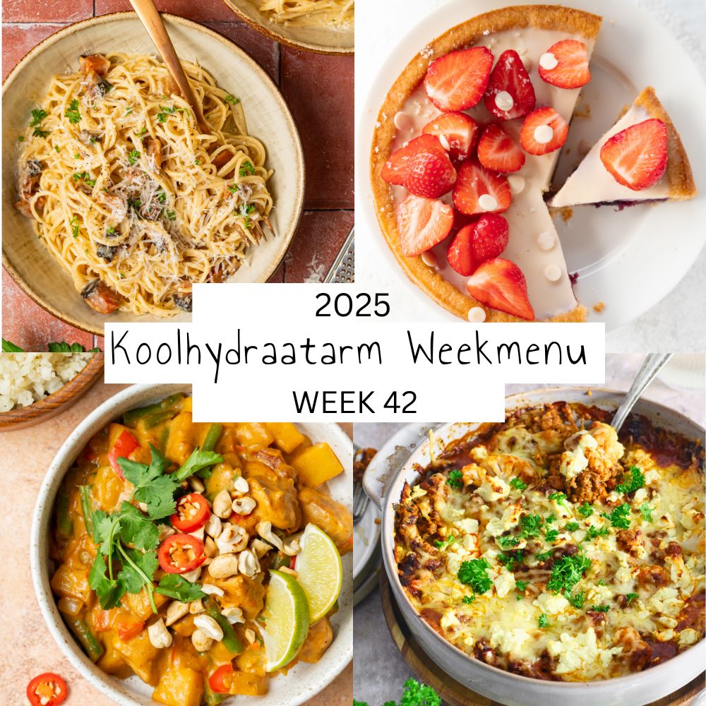 4 maaltijden uit het weekmenu week 42 van Lowcarbchef.