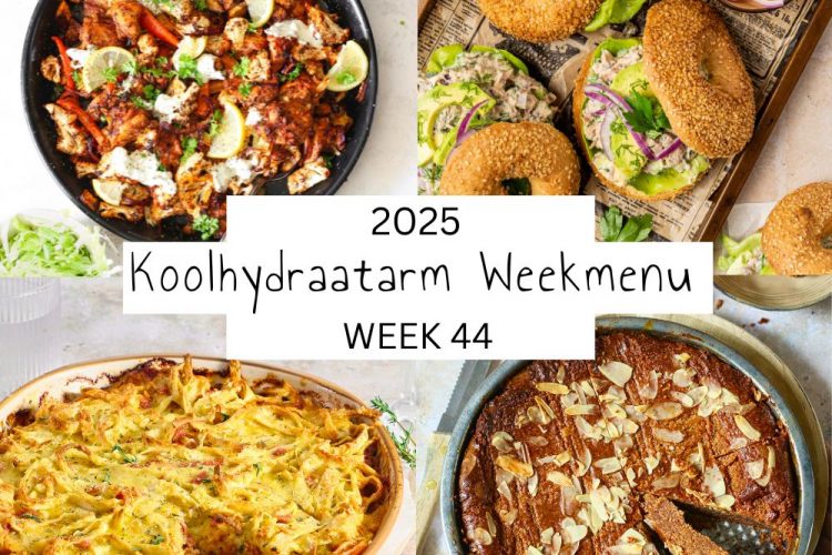 Koolhydraatarm weekmenu week 44 – 2025