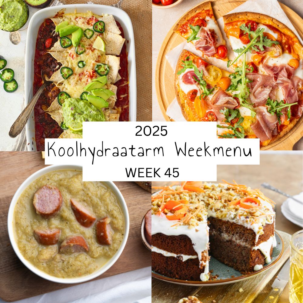 4 maaltijden uit koolhydraatarm weekmenu 45