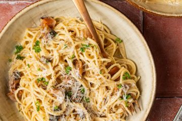 Koolhydraatarme spaghetti carbonara