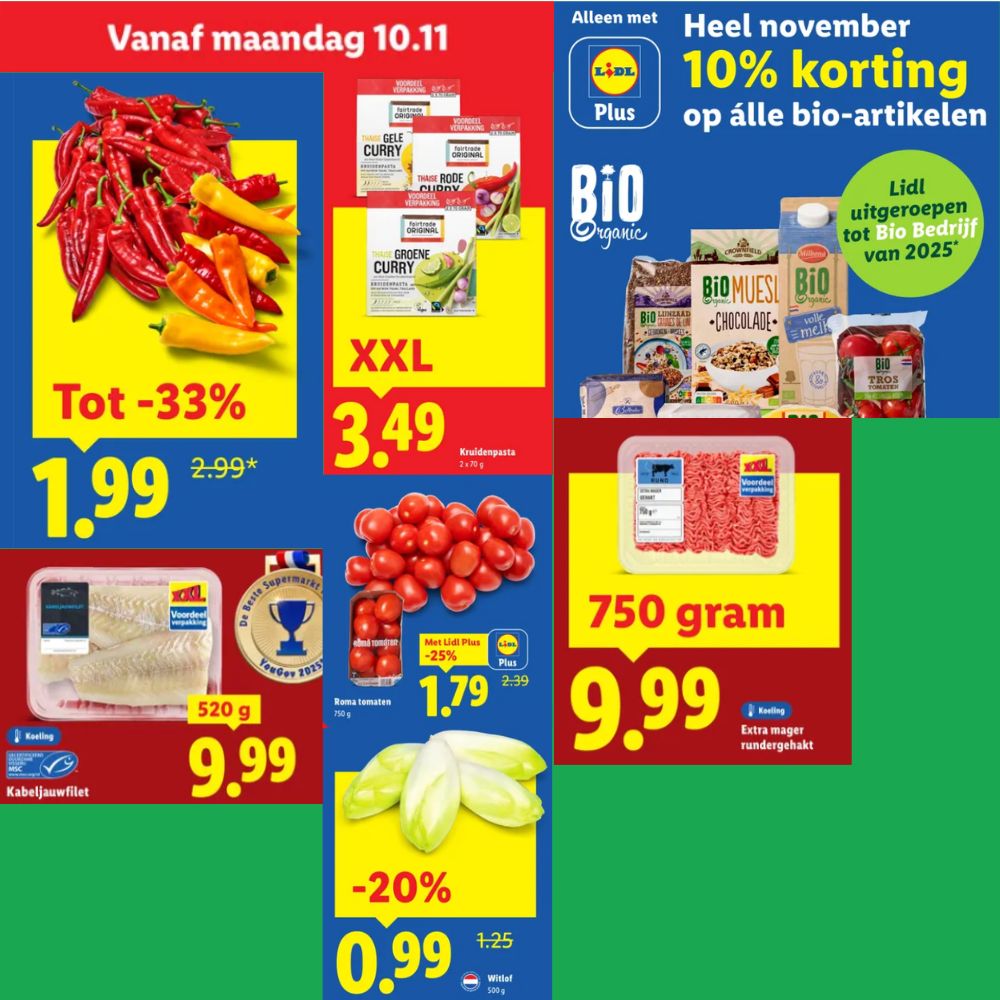 Koolhydraatarme producten in de aanbieding bij Lidl