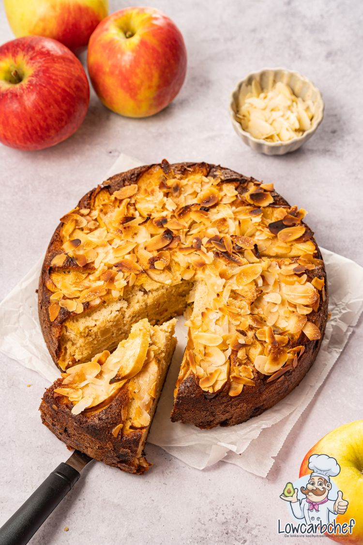 Koolhydraatbeperkte appelcake