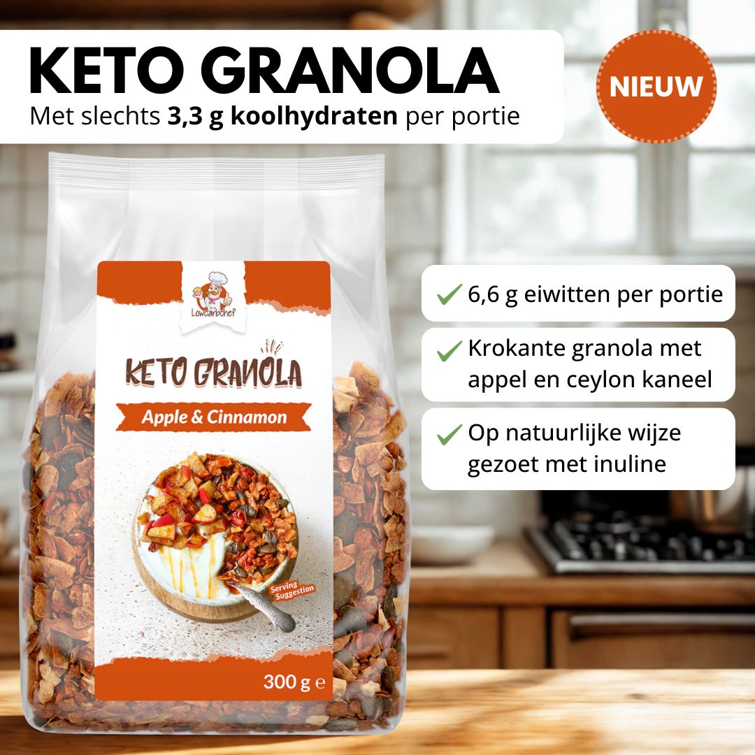 Keto Granola met appel & kaneel