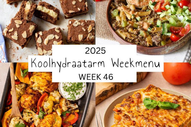 Koolhydraatarm weekmenu week 46 – 2025