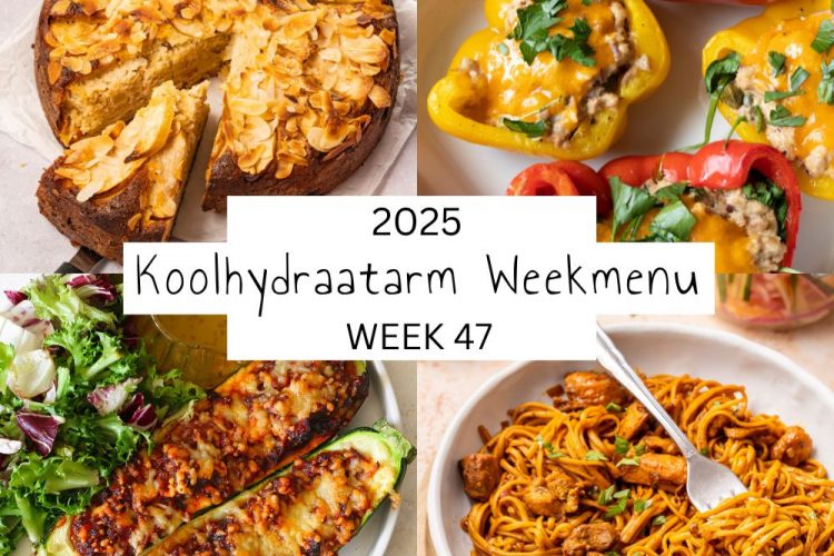 Koolhydraatarm weekmenu week 47 – 2025