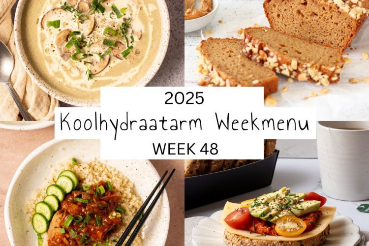 Koolhydraatarm weekmenu week 48 – 2025