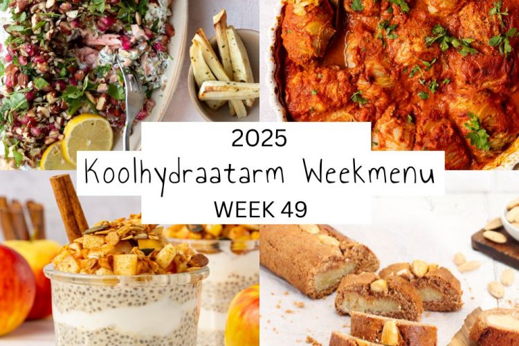 Koolhydraatarm weekmenu week 49 – 2025