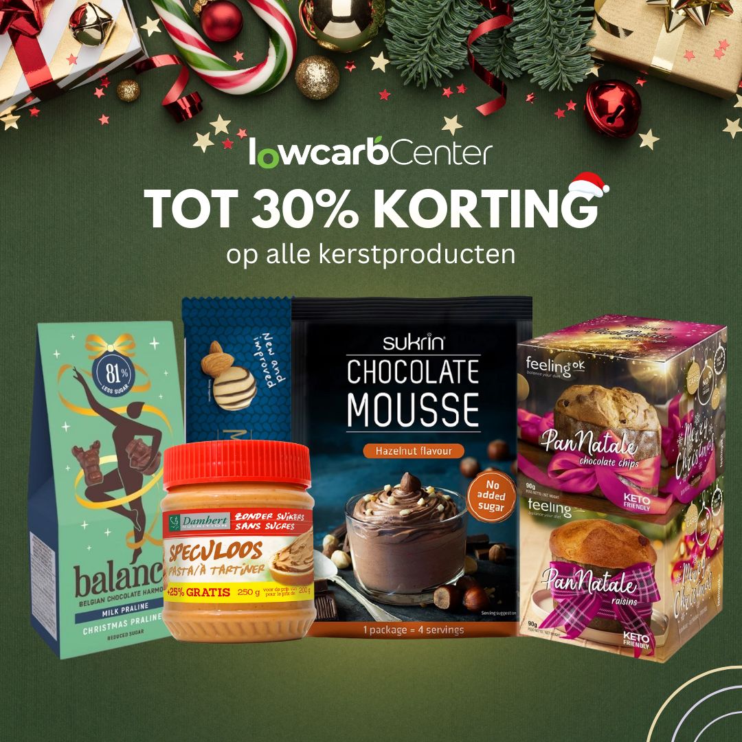 Kerst korting bij Lowcarbcenter week 51.
