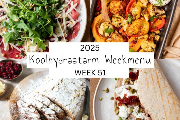 Koolhydraatarm weekmenu week 51 – 2025