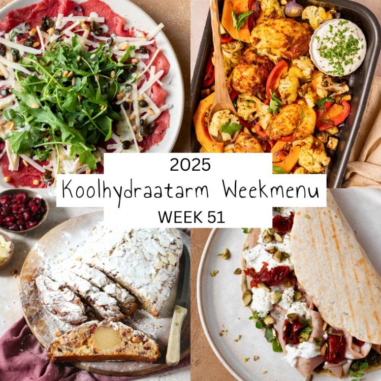 Koolhydraatarm weekmenu week 51