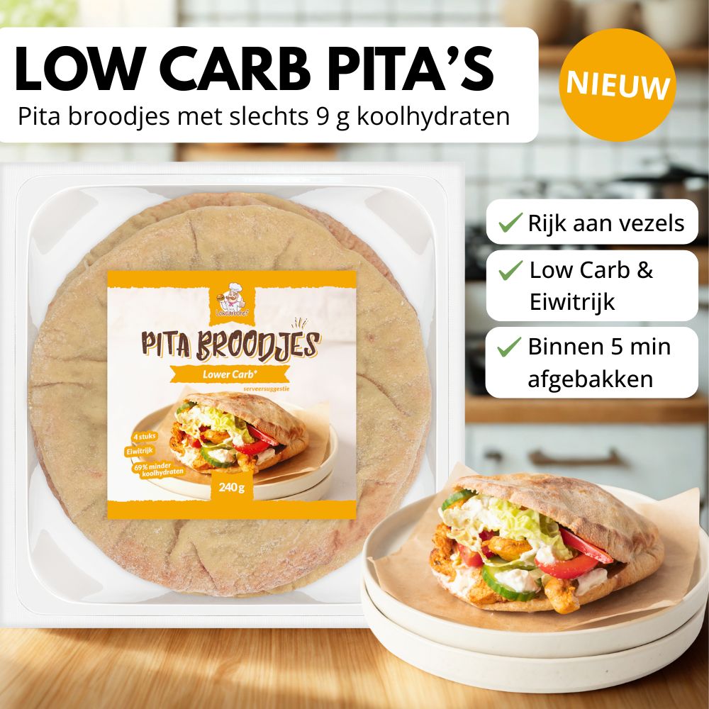 Pitabroodjes van Lowcarbchef