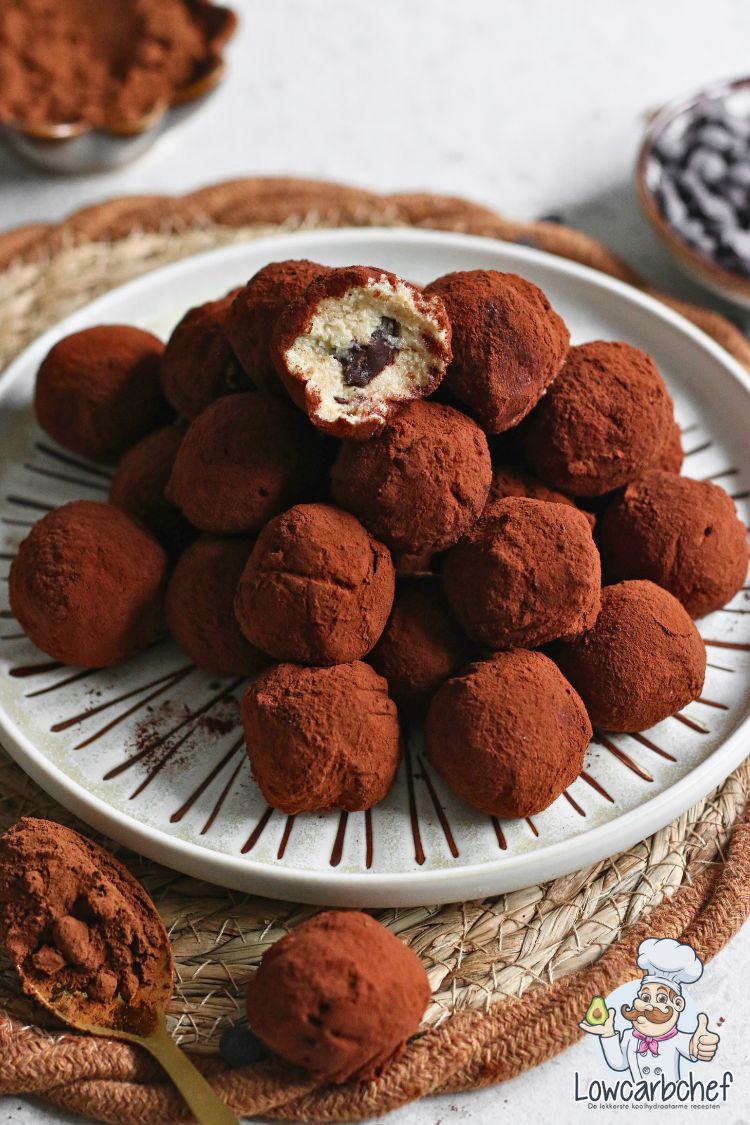 Koolhydraatarme tiramisu truffels