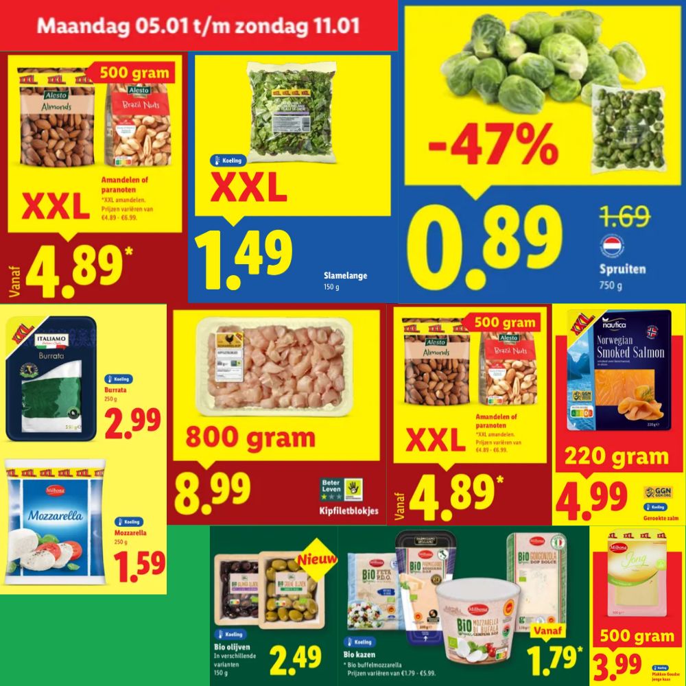 Koolhydraatarme producten in de aanbieding bij Lidl