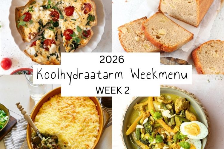 Koolhydraatarm weekmenu week 2 – 2026