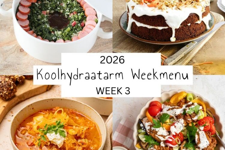 Koolhydraatarm weekmenu week 3 – 2026