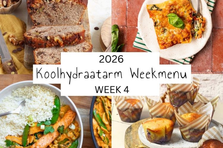 Koolhydraatarm weekmenu week 4 – 2026