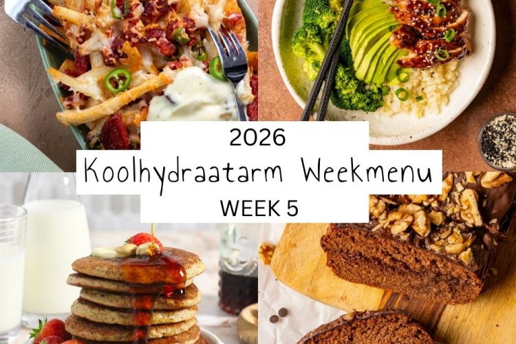 Koolhydraatarm weekmenu week 5 – 2026