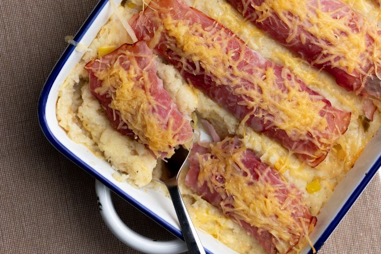 Zuurkoolrolletjes met ham