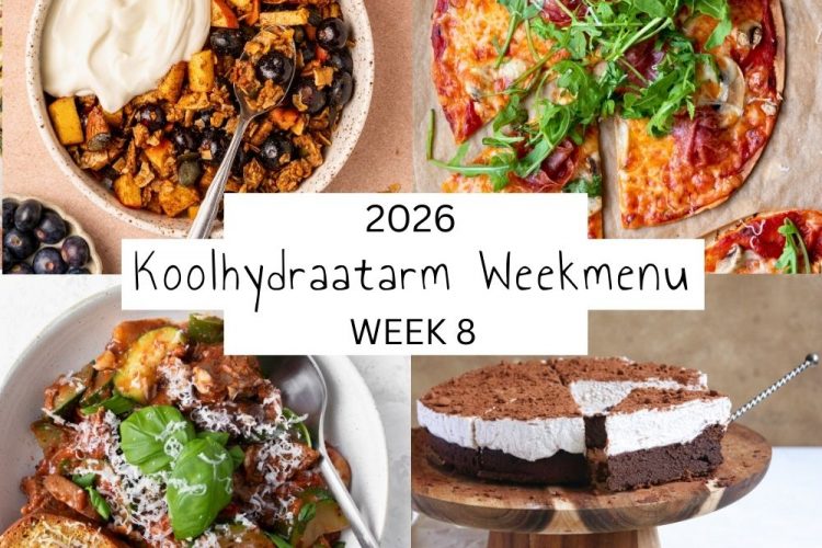 Koolhydraatarm weekmenu week 8 – 2026