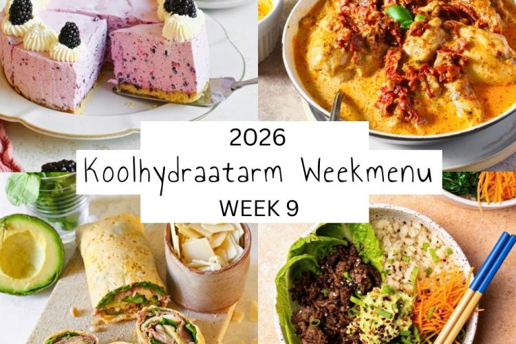 Koolhydraatarm weekmenu week 9 – 2026
