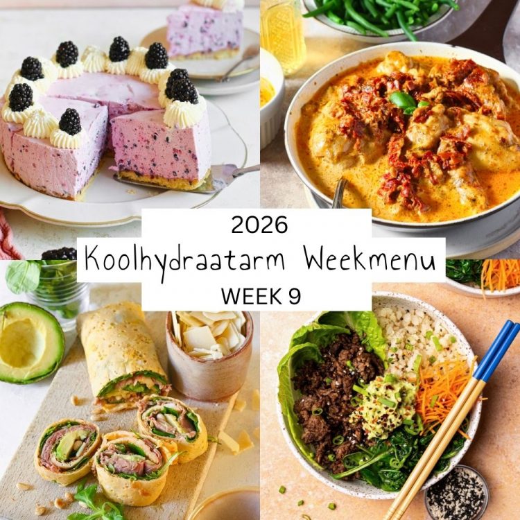 Weekmenu met 4 voorbeeldmaaltijden uit weekmenu 9