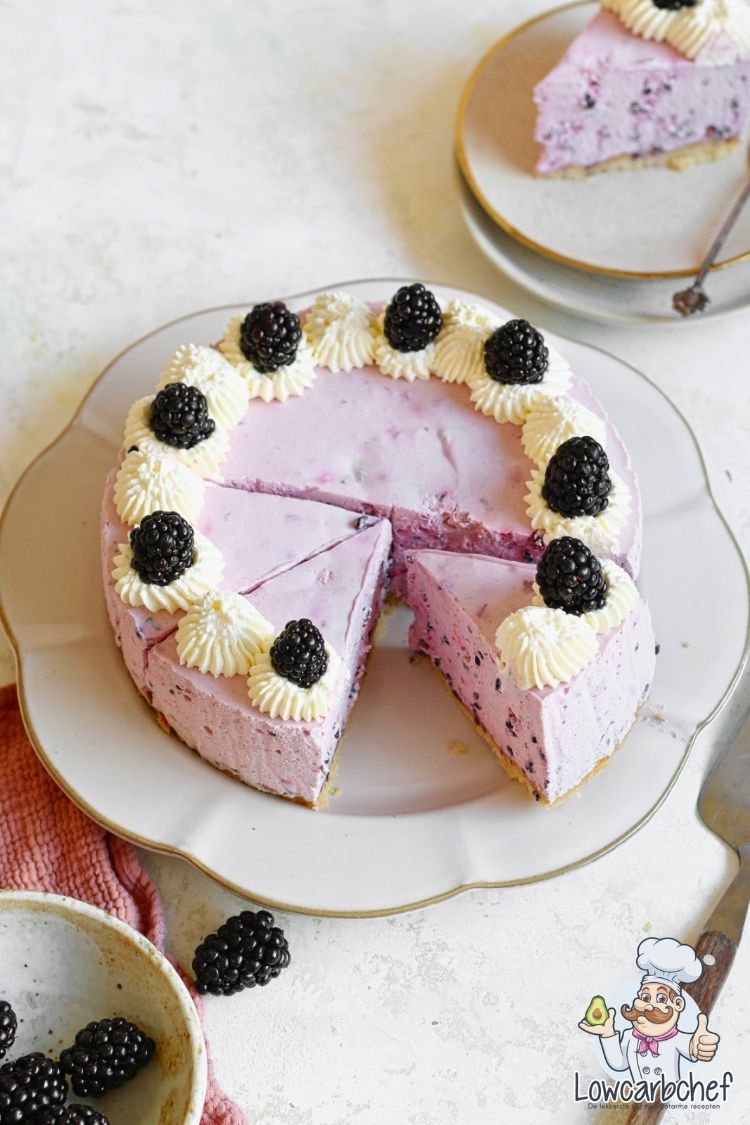 Koolhydraatarme bramen cheesecake